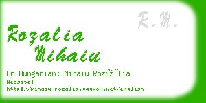 rozalia mihaiu business card